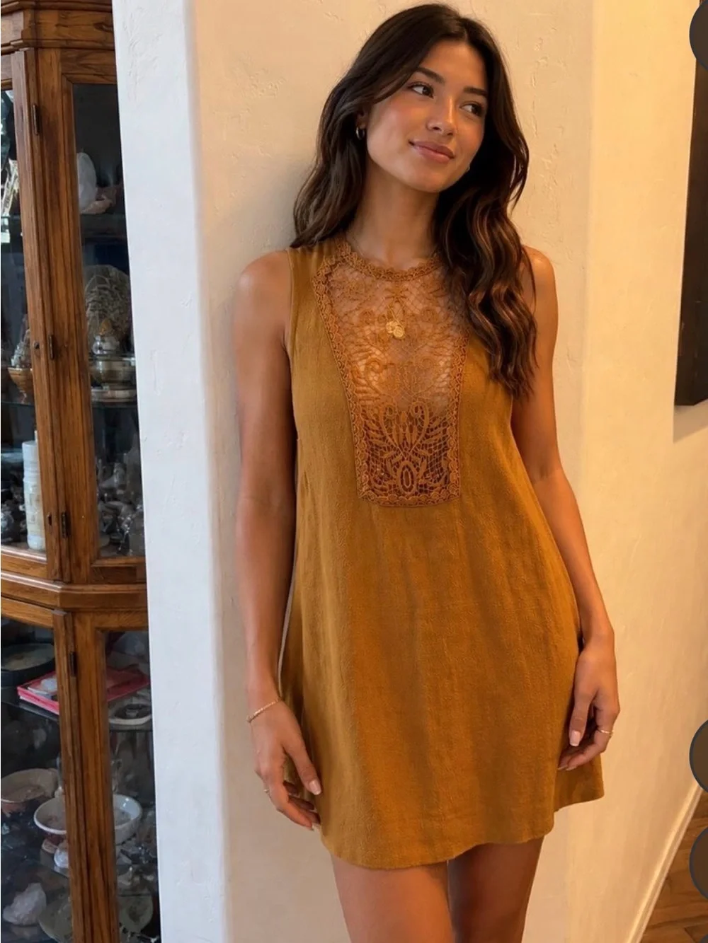 Free People Brown Slip Dress